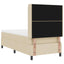 Box spring seng med pude med hovedgærde Creme 200 x 100 cm Stof