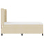 Box spring seng med pude med hovedgærde Creme 200 x 100 cm Stof