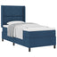 Box spring seng med hovedgærde Blå 200 x 100 cm Stof