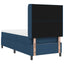 Box spring seng med hovedgærde Blå 200 x 100 cm Stof