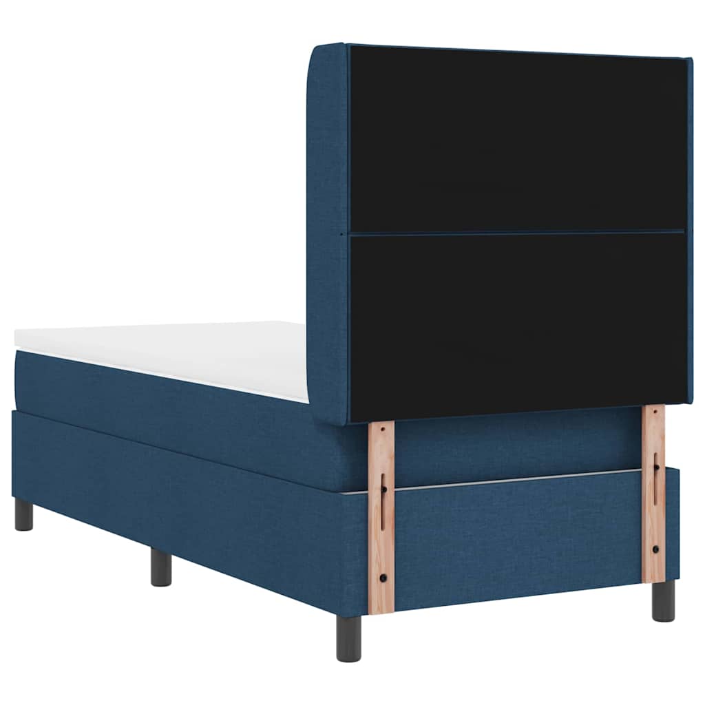 Box spring seng med hovedgærde Blå 200 x 100 cm Stof
