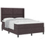 Box spring seng med pude Mørk Brun 190 x 140 cm Stof