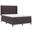 Box spring seng med pude Mørk Brun 190 x 140 cm Stof