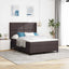 Box spring seng med pude Mørk Brun 200 x 160 cm Stof