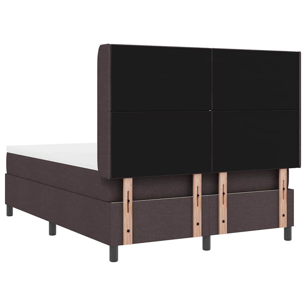 Box spring seng med pude Mørk Brun 200 x 160 cm Stof