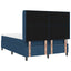 Box spring seng med pude med hovedgærde Blå 200 x 160 cm Stof