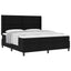 Box spring seng med pude med hovedgærde Sort 200 x 180 cm Stof