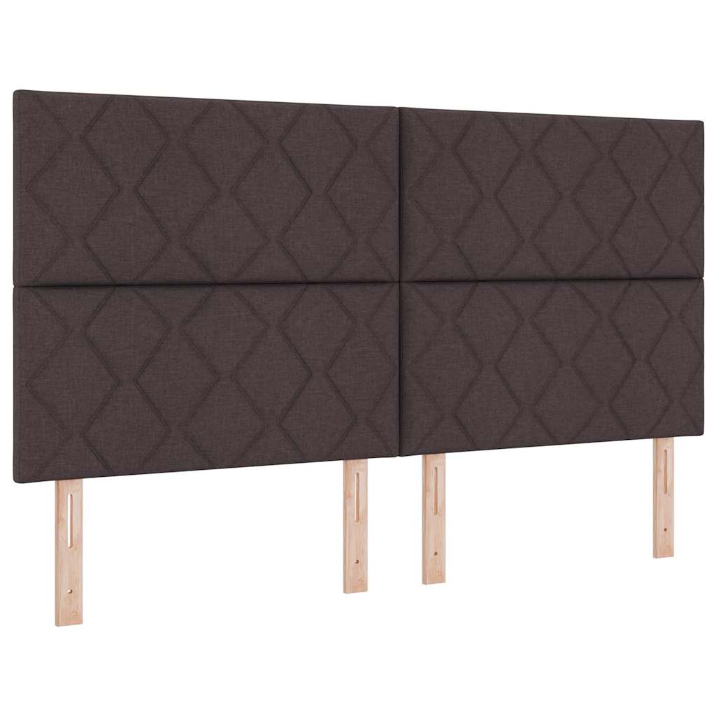 Box spring seng med pude Mørk Brun 200 x 180 cm Stof