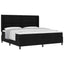 Box spring seng med pude med hovedgærde Sort 200 x 200 cm Stof