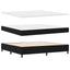 Box spring seng med pude med hovedgærde Sort 200 x 200 cm Stof