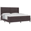 Box spring seng med pude Mørk Brun 200 x 200 cm Stof