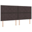Box spring seng med pude Mørk Brun 200 x 200 cm Stof