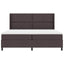 Box spring seng med pude Mørk Brun 200 x 200 cm Stof