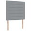 Box spring seng med madras Lysegrå 80 x 200 cm Stof