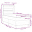 Box spring seng med madras med hovedgærde Blå 80 x 200 cm Stof