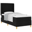 Box spring seng med madras med hovedgærde Sort 90 x 190 cm Stof