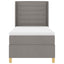 Box spring seng med madras Gråbrun 90 x 190 cm Stof
