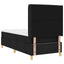 Box spring seng med madras Sort 100 x 200 cm Stof