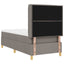 Box spring seng med madras Gråbrun 100 x 200 cm Stof