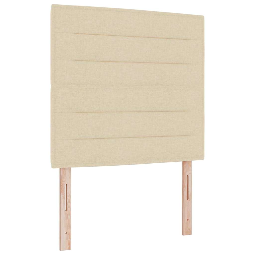 Box spring seng med madras Creme 100 x 200 cm Stof