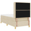Box spring seng med madras Creme 100 x 200 cm Stof
