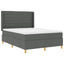 Box spring seng med madras Mørkegrå 140 x 190 cm Stof