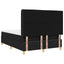 Box spring seng med madras Sort 140 x 190 cm Stof