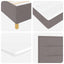 Box spring seng med hovedgærde Gråbrun 140 x 190 cm Stof