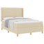 Box spring seng med madras Creme 140 x 190 cm Stof
