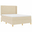 Box spring seng med madras Creme 140 x 190 cm Stof