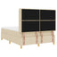 Box spring seng med madras Creme 140 x 190 cm Stof