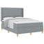 Box spring seng med madras Lysegrå 140 x 200 cm Stof