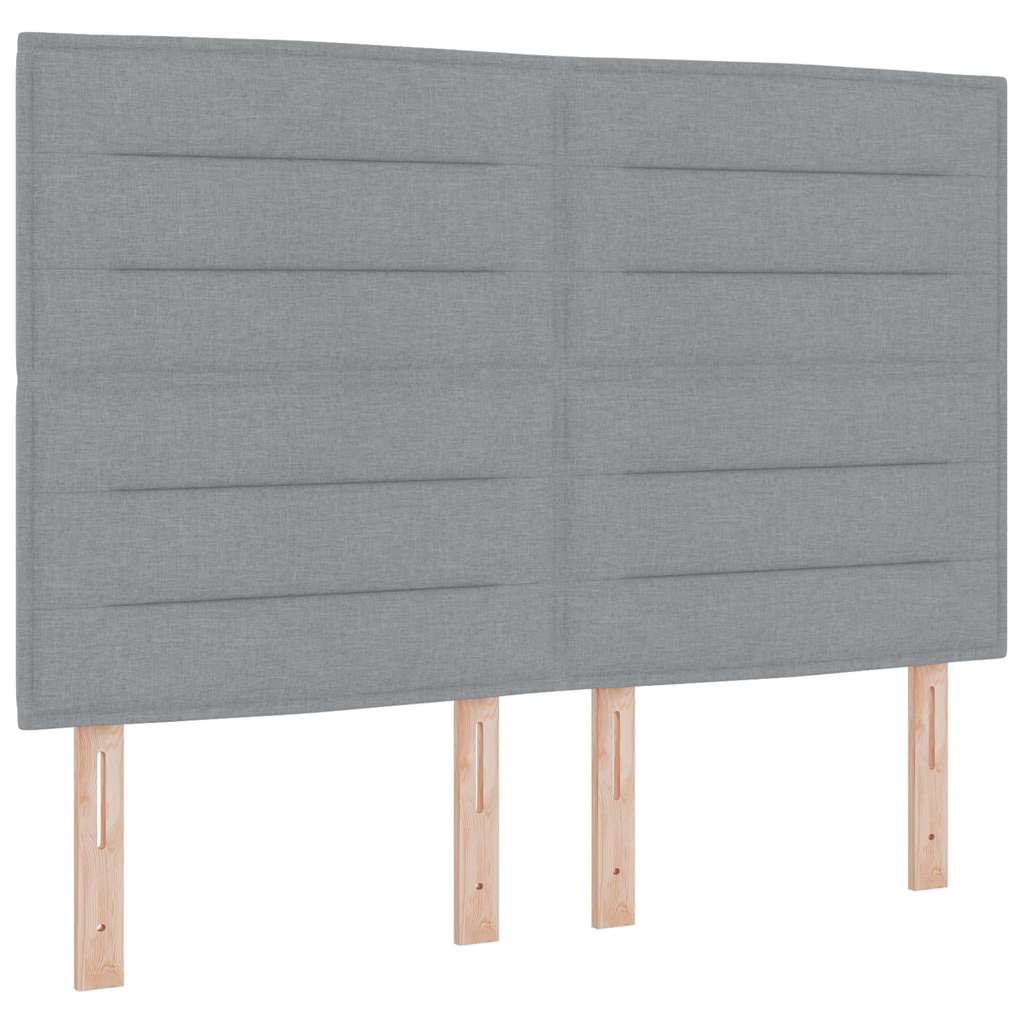 Box spring seng med madras Lysegrå 140 x 200 cm Stof
