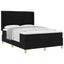 Box spring seng med madras Sort 140 x 200 cm Stof
