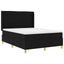 Box spring seng med madras Sort 140 x 200 cm Stof