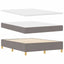 Box spring seng med hovedgærde Gråbrun 140 x 200 cm Stof
