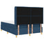 Box spring seng med madras med hovedgærde Blå 140 x 200 cm Stof
