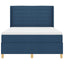 Box spring seng med madras med hovedgærde Blå 140 x 200 cm Stof