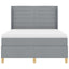 Box spring seng med madras Lysegrå 160 x 200 cm Stof
