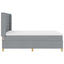 Box spring seng med madras Lysegrå 160 x 200 cm Stof