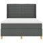 Box spring seng med madras Mørkegrå 160 x 200 cm Stof