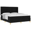 Box spring seng med madras Sort 180 x 200 cm Stof