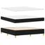 Box spring seng med madras Sort 180 x 200 cm Stof