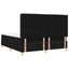 Box spring seng med madras Sort 180 x 200 cm Stof