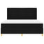 Box spring seng med madras Sort 180 x 200 cm Stof