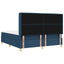 Box spring seng med madras med hovedgærde Blå 180 x 200 cm Stof