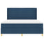 Box spring seng med madras med hovedgærde Blå 180 x 200 cm Stof