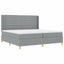 Box spring seng med madras Lysegrå 200 x 200 cm Stof