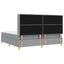 Box spring seng med madras Lysegrå 200 x 200 cm Stof