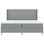Box spring seng med madras Lysegrå 200 x 200 cm Stof